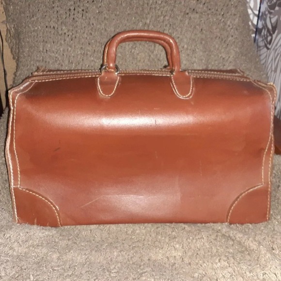 Cheney Other - Vintage CHENEY Leather Duffle Bag-Chestnut Brown-Very Good
